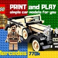 Mô hình xe Mercedes 770k phong cách LEGO để in 3D - Thumbnail 1