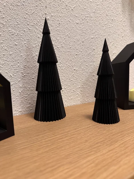 Đồ trang trí Giáng sinh hiện đại - Cây thông vân nổi và nhà nến tealight - Image 2