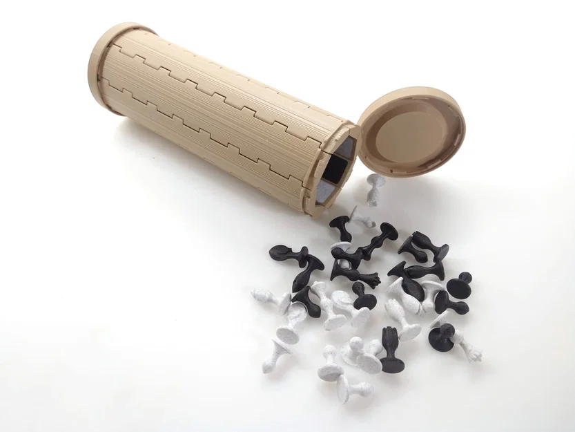 Roll Up Chess - Print in Place - (Single Extruder) | Bộ cờ vua cuộn in liền khối - Image 3