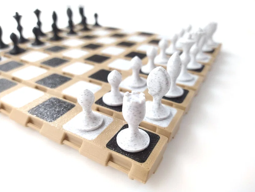 Roll Up Chess - Print in Place - (Single Extruder) | Bộ cờ vua cuộn in liền khối - Image 6