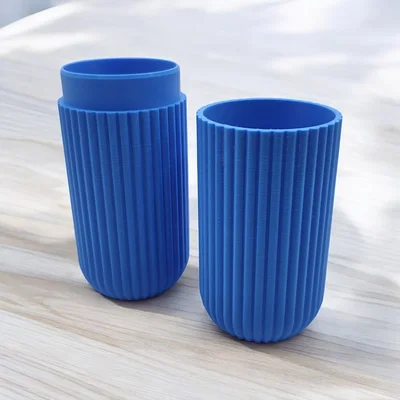 Hộp đựng du lịch bàn chải & kem đánh răng gân (Ribbed)