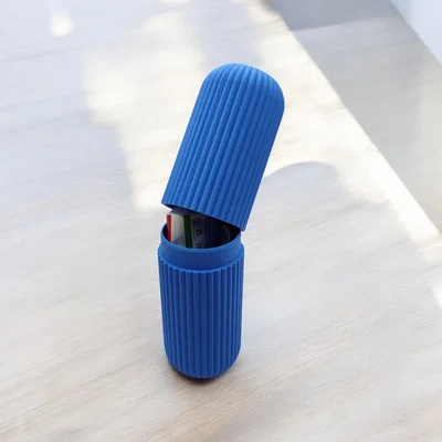 Hộp đựng du lịch bàn chải & kem đánh răng gân (Ribbed)