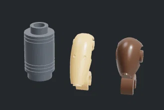 Mô hình 3D đầu các loại Droid Lego Star Wars (Battle Droid, IG-11) - Image 1