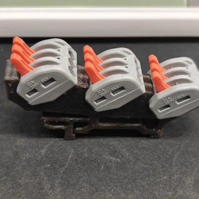 Giá gắn DIN Rail cho 3 x Wago 222-413