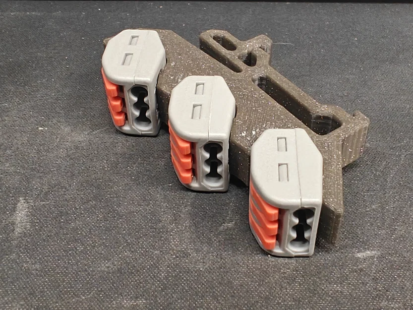 Giá gắn DIN Rail cho 3 x Wago 222-413 - Image 3