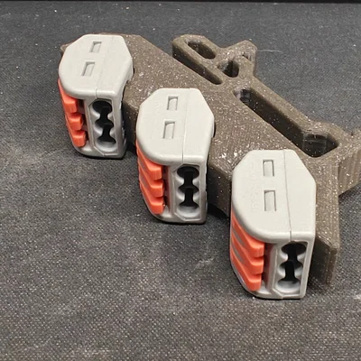 Giá gắn DIN Rail cho 3 x Wago 222-413