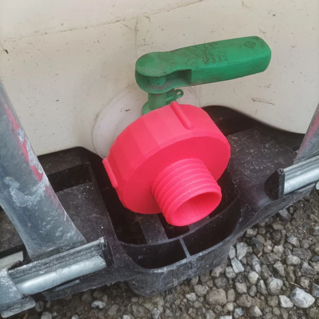 Adapter chuyển đổi đầu ra thùng chứa IBC 100x8 sang 60x6 - Image 1