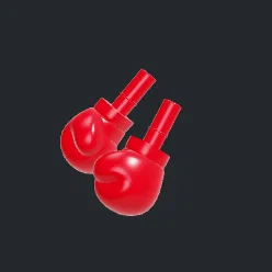 Mô hình găng tay boxing cho nhân vật Lego (Lego Boxer Minifigure Hands)
