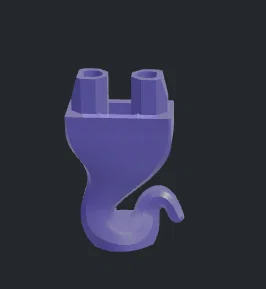 Mô hình chân nhân vật Lego hình bóng ma (Ghost Minifigure Legs) - Image 1