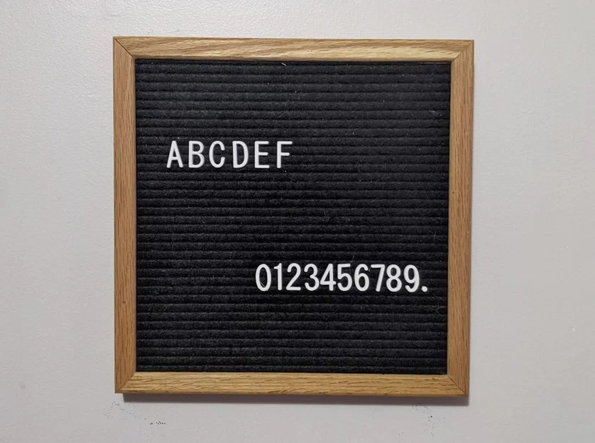 Bảng chữ Letter Board: Alphabet, Số & Ký tự đặc biệt (chuẩn 13mm) - Image 1