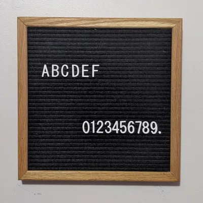 Bảng chữ Letter Board: Alphabet, Số & Ký tự đặc biệt (chuẩn 13mm)