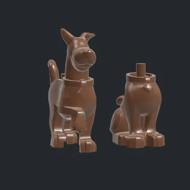Mô hình in 3D chú chó Scooby Doo phong cách Lego siêu đẹp