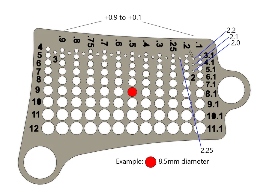 Hole Guide 2mm-12mm (Dưỡng kiểm tra lỗ 2–12mm) - Image 2