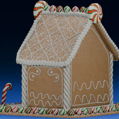 Mô hình nhà bánh gừng Giáng sinh (Christmas Gingerbread House) in 3D