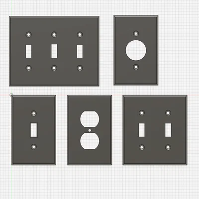 Bộ sưu tập mặt nạ công tắc và ổ cắm điện 3D độc đáo