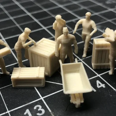 Bộ mô hình nhân vật công nhân tỉ lệ HO (HO scale workers) cho sa bàn
