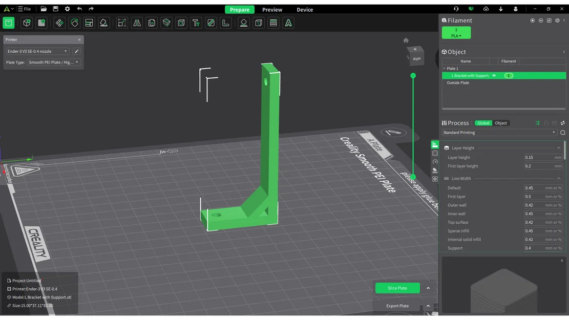 Ke đỡ L Bracket With Support cho biển báo thùng thư siêu bền - Image 1