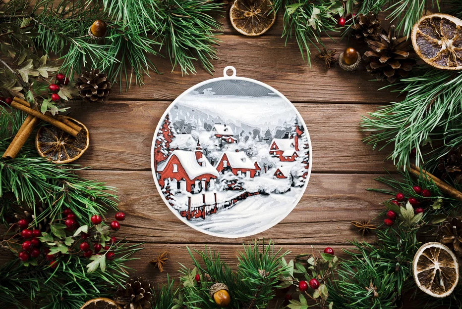 Hueforge - Ornament quả châu cây thông Noel 8 cm - Image 1