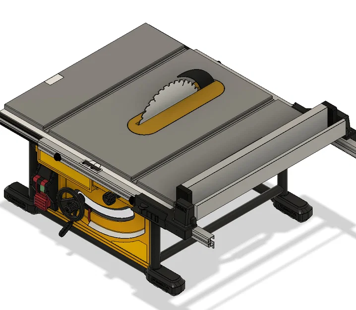 Mô hình 3D bàn cưa DEWALT DWE7492 chi tiết cho thiết kế xưởng - Image 1