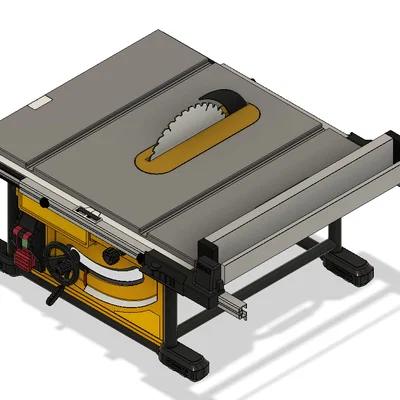 Mô hình 3D bàn cưa DEWALT DWE7492 chi tiết cho thiết kế xưởng