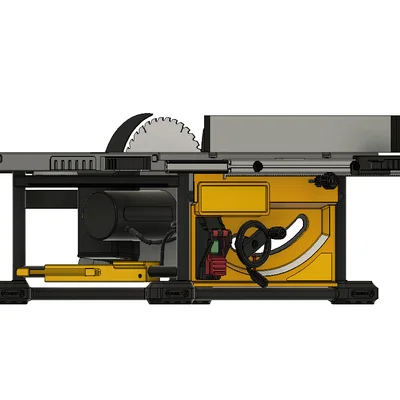 Mô hình 3D bàn cưa DEWALT DWE7492 chi tiết cho thiết kế xưởng