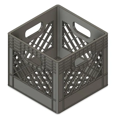 Mô hình giỏ đựng đồ đa năng Milk Crate in 3D siêu tiện lợi