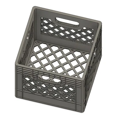 Mô hình giỏ đựng đồ đa năng Milk Crate in 3D siêu tiện lợi