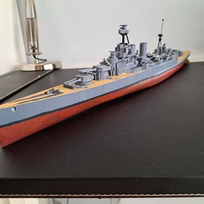 Thiết giáp hạm HMS Hood (HMS Hood Battleship) – Model in 3D tỉ lệ 1:385