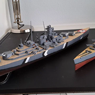 Thiết giáp hạm HMS Hood (HMS Hood Battleship) – Model in 3D tỉ lệ 1:385