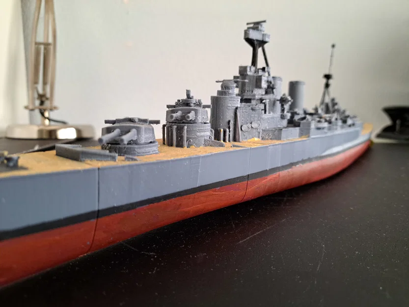 Thiết giáp hạm HMS Hood (HMS Hood Battleship) – Model in 3D tỉ lệ 1:385 - Image 3