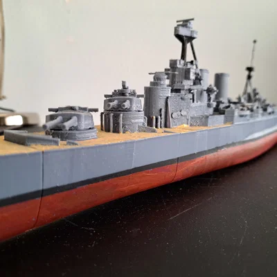 Thiết giáp hạm HMS Hood (HMS Hood Battleship) – Model in 3D tỉ lệ 1:385