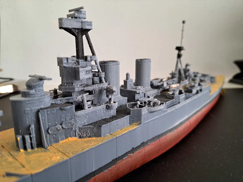 Thiết giáp hạm HMS Hood (HMS Hood Battleship) – Model in 3D tỉ lệ 1:385 - Image 4