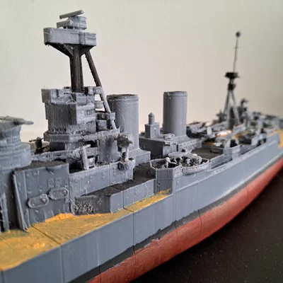 Thiết giáp hạm HMS Hood (HMS Hood Battleship) – Model in 3D tỉ lệ 1:385