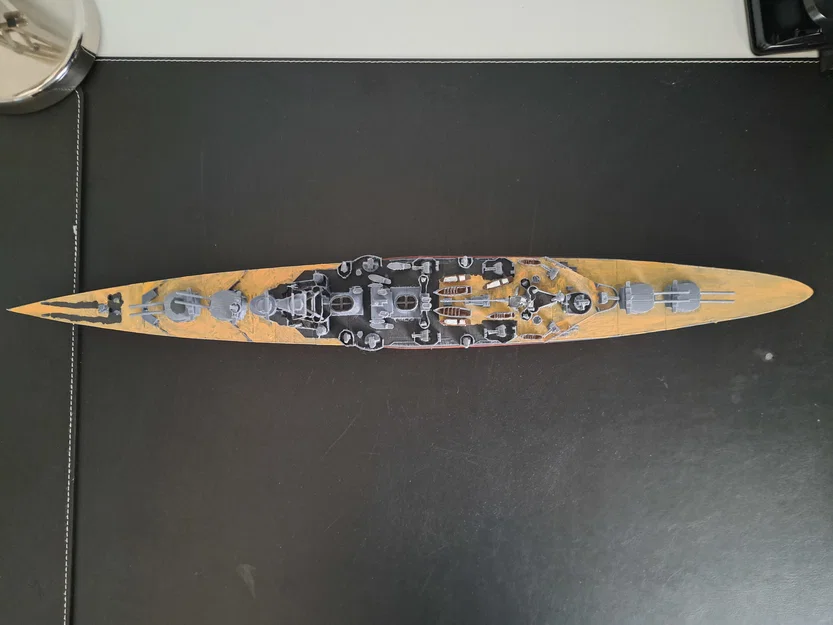 Thiết giáp hạm HMS Hood (HMS Hood Battleship) – Model in 3D tỉ lệ 1:385 - Image 7