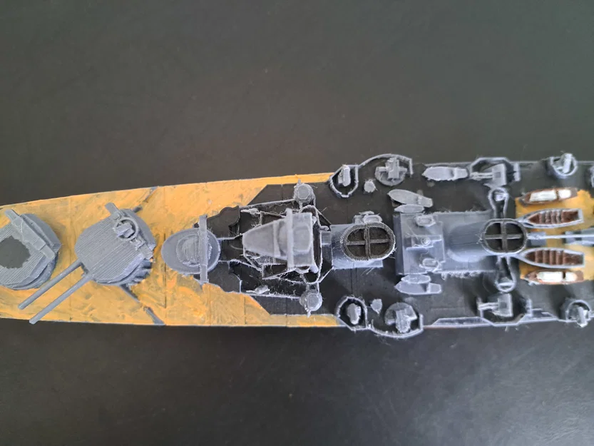 Thiết giáp hạm HMS Hood (HMS Hood Battleship) – Model in 3D tỉ lệ 1:385 - Image 9