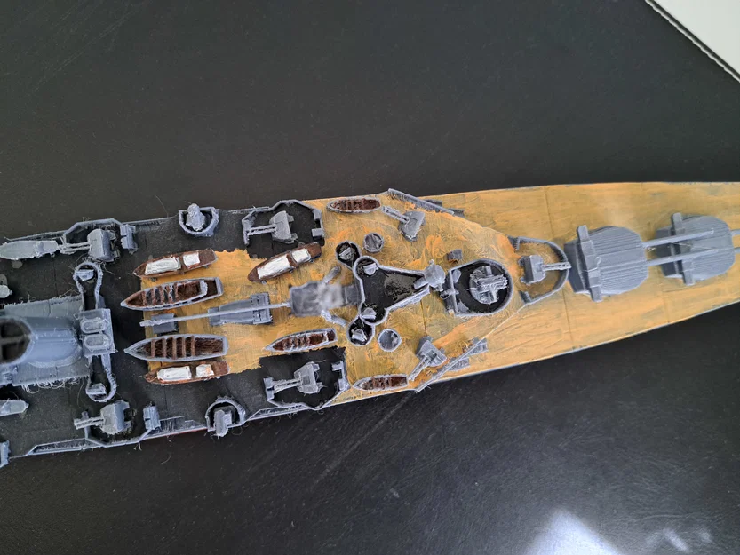 Thiết giáp hạm HMS Hood (HMS Hood Battleship) – Model in 3D tỉ lệ 1:385 - Image 11