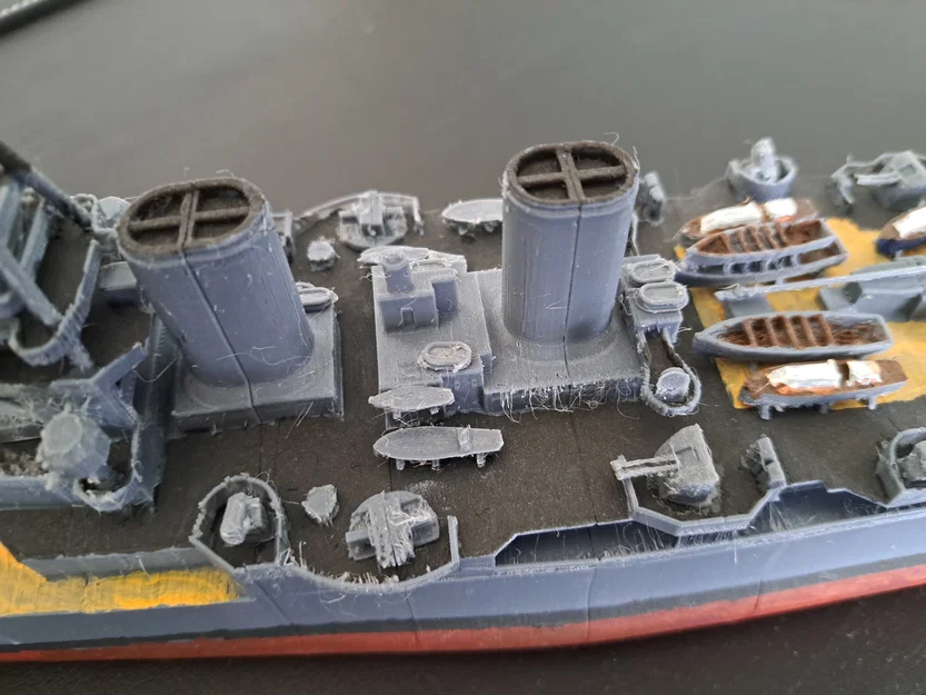 Thiết giáp hạm HMS Hood (HMS Hood Battleship) – Model in 3D tỉ lệ 1:385 - Image 14