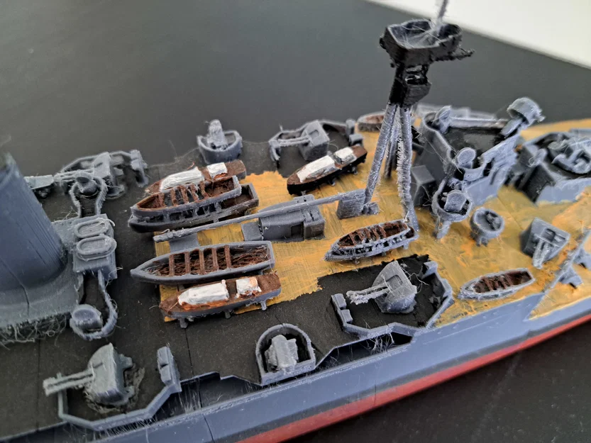 Thiết giáp hạm HMS Hood (HMS Hood Battleship) – Model in 3D tỉ lệ 1:385 - Image 15