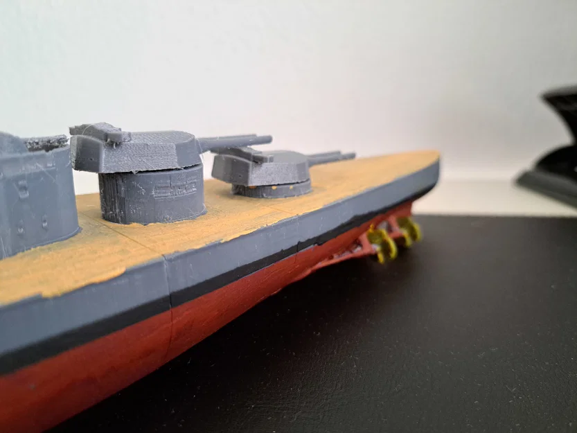 Thiết giáp hạm HMS Hood (HMS Hood Battleship) – Model in 3D tỉ lệ 1:385 - Image 16