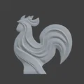 Regal Rooster – Tượng Gà Trống 3D Thanh Lịch - Thumbnail 2