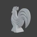 Regal Rooster – Tượng Gà Trống 3D Thanh Lịch - Thumbnail 3