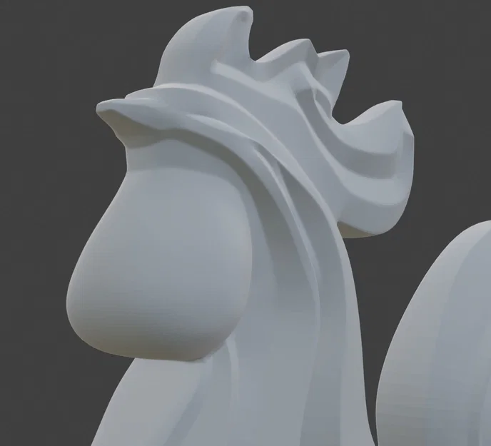 Regal Rooster – Tượng Gà Trống 3D Thanh Lịch - Image 4