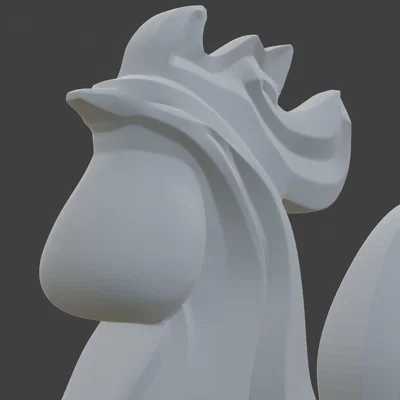 Regal Rooster – Tượng Gà Trống 3D Thanh Lịch