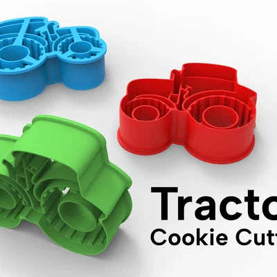 Khuôn Cắt Bánh Hình Máy Cày (Tractor Cookie Cutter)