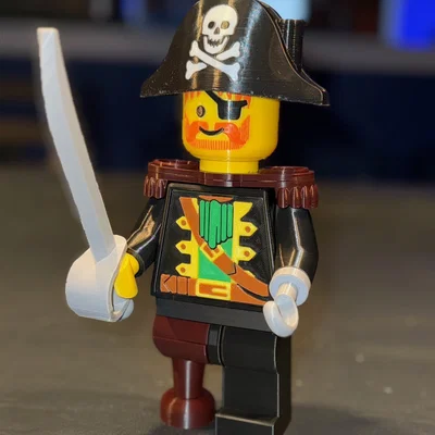 Captain Red Beard Brick MegaFigure (Tỉ lệ 5:1)