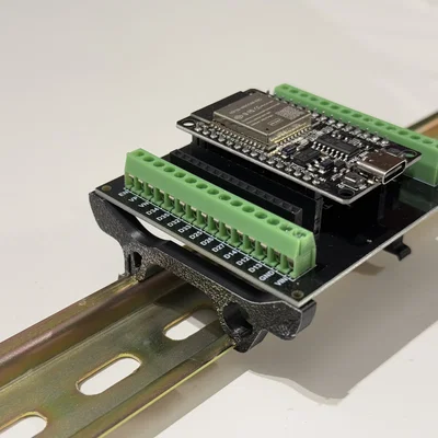 Ngàm gắn DIN Rail cho ESP32 Screw Terminal Adapter MRD068A