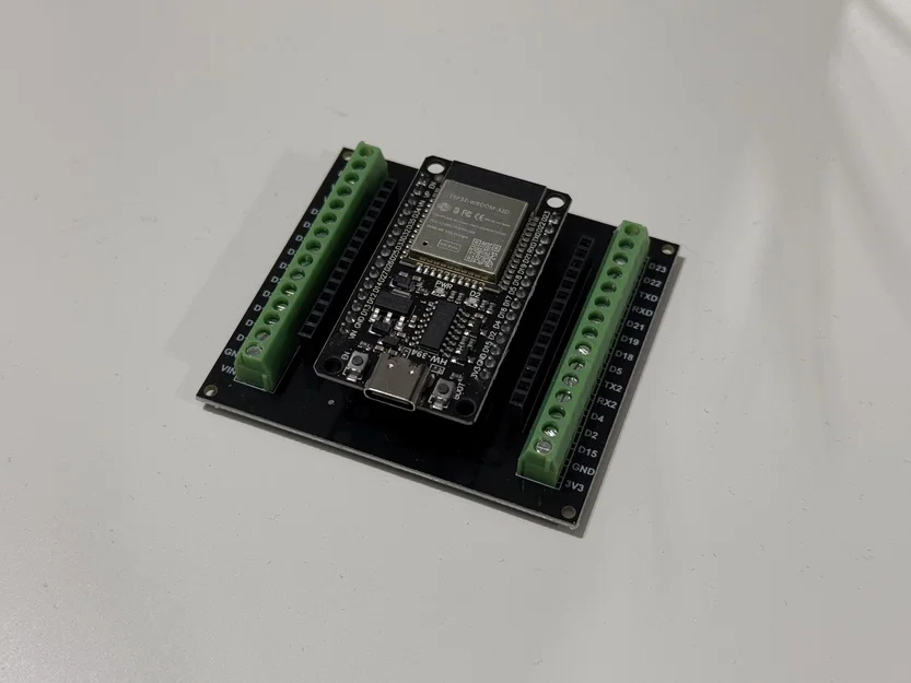 Ngàm gắn DIN Rail cho ESP32 Screw Terminal Adapter MRD068A - Image 3