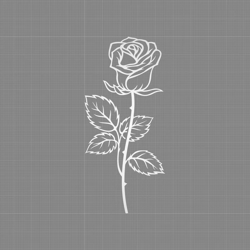 Mẫu trang trí 3D hình hoa hồng (Rose) tinh tế cho quà tặng tình yêu