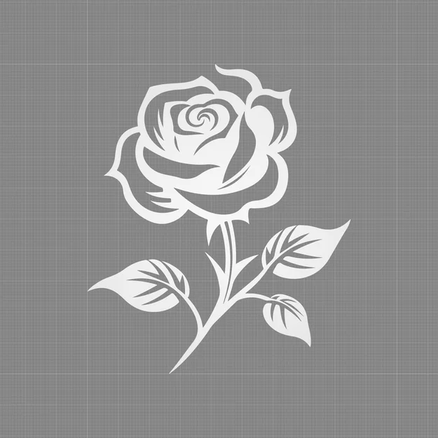 Mô hình trang trí hoa hồng (Rose) - File 3D in ấn nghệ thuật - Image 1