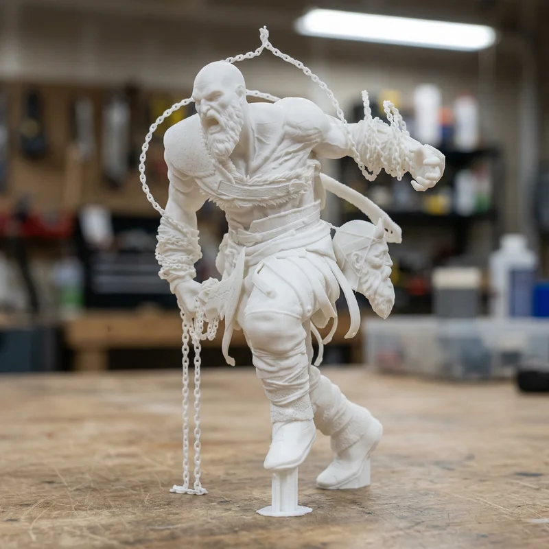 Mô hình Kratos Statue God of War - Tượng chiến thần in 3D cực ngầu